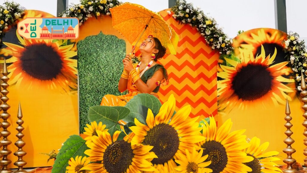 Sunflower Haldi Decoration