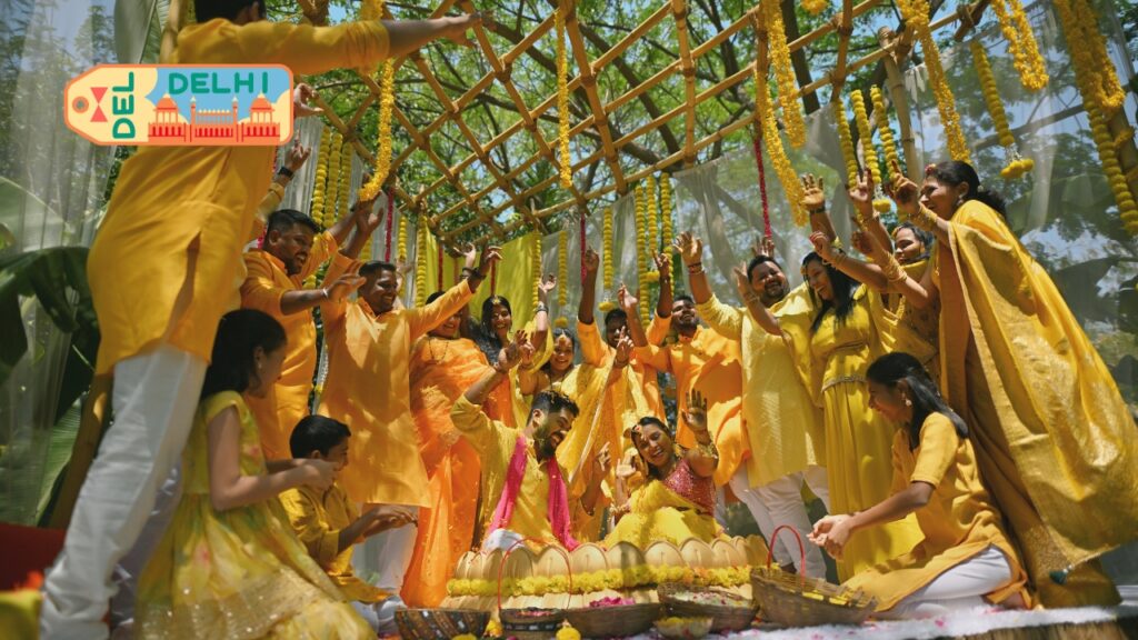 Traditional Yellow Haldi Decoration