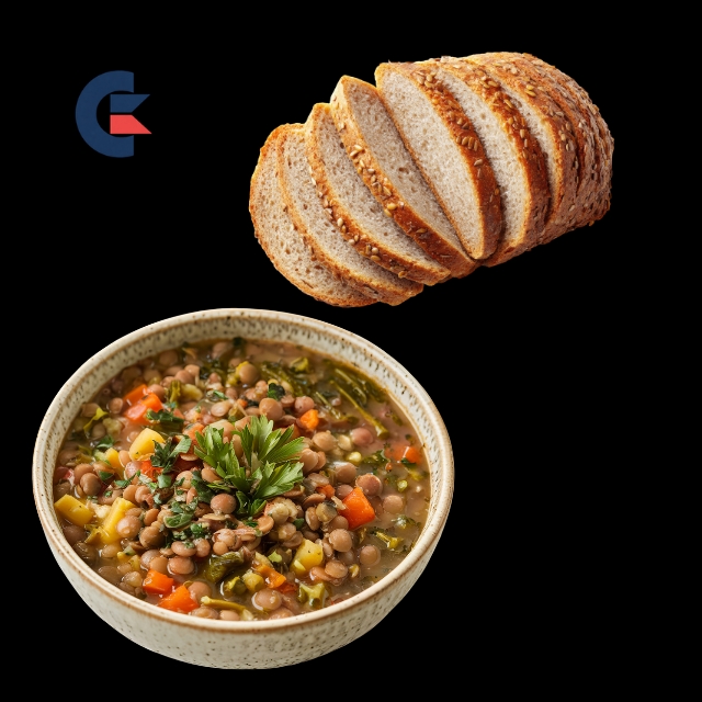 Lentil Soup With Whole Grain Bread